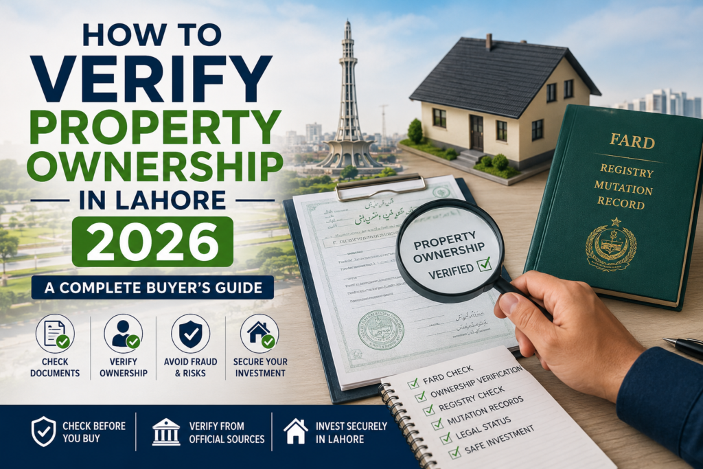 How to Verify Property Ownership in Lahore 2026 with official land records and property verification documents