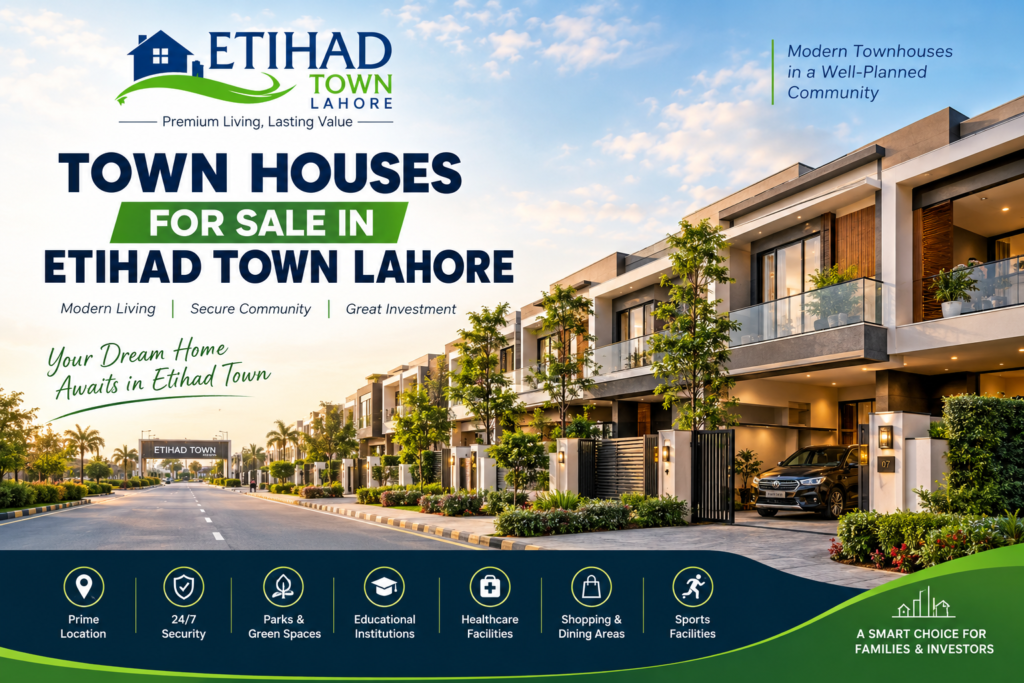 Town Houses for Sale in Etihad Town Lahore