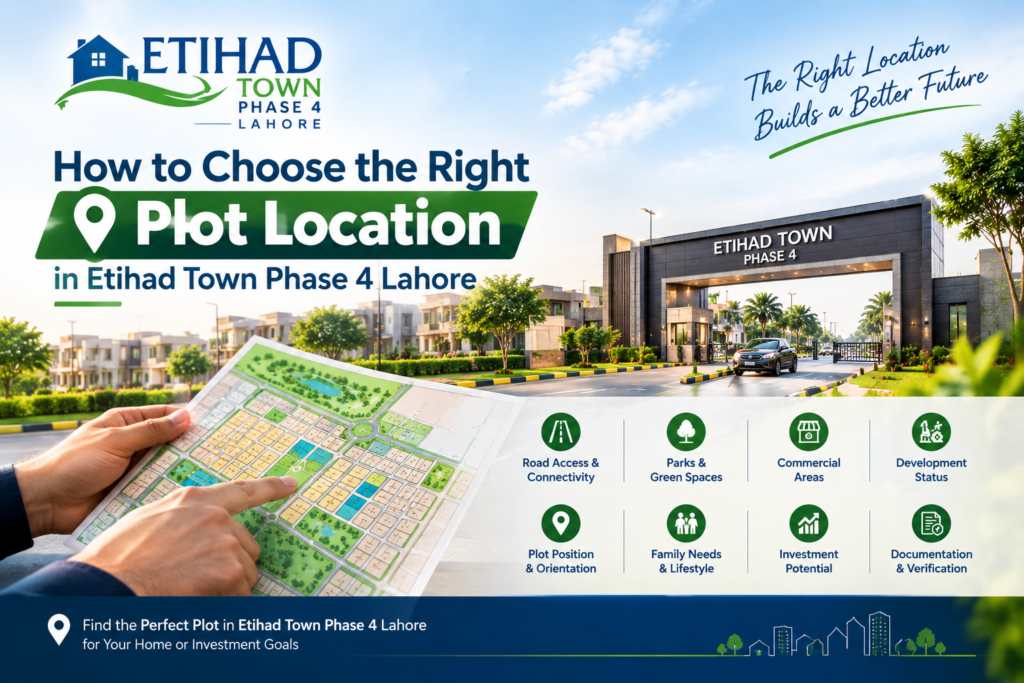How to Choose the Right Plot Location in Etihad Town Phase 4 Lahore